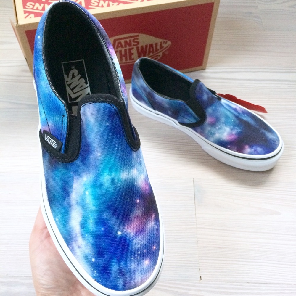 VANS kids Slip-On Galaxy black/White Skate Shoes
